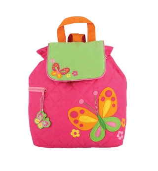 Stephen Joseph Quilted Backpack - Butterfly (Bold Pink)
