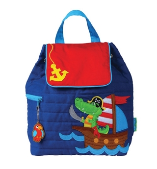 *NEW DESIGN*Stephen Joseph Quilted Backpack - Alligator Pirate